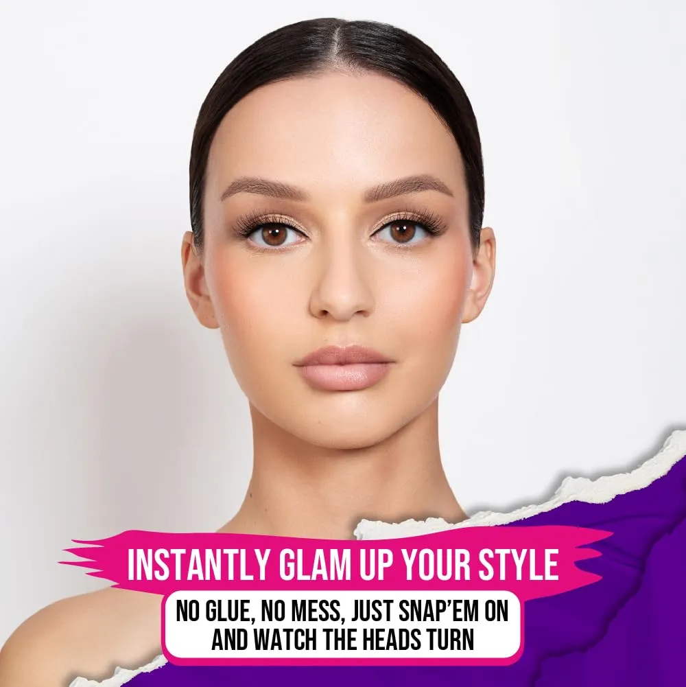 Magnetic Eyelashes with 12 Magnets – Premium Faux Mink Lashes | Reusable 50x | Universal Fit | Vegan & Cruelty-Free | Natural Look – 1 Pair (Too Fabulous)