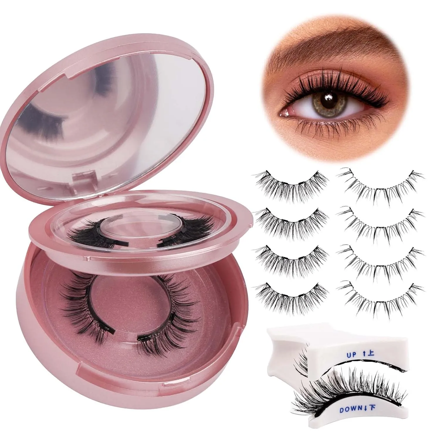 Magnetic Eyelashes with Applicator 2 Pairs MC K8 and 2 Pairs KS01 B1