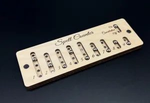 Magnetic Spell Slot Tracker Wood for D&D 5e / Accessory for DnD spellcards, Wizards, Bards, Clerics, Sorcerers, Druids, Warlocks, Paladins, and more! / Premium Spell Counter for D&D by Micro Dominions