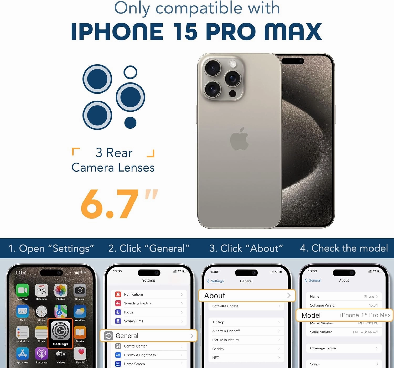 Magnetic for iPhone 15 Pro Max Case, Compatible with MagSafe, Built-in Privacy Screen Protector and Camera Protection, Anti Spy Full Body Dustproof Shockproof Hard Phone Case 6.7", Brown