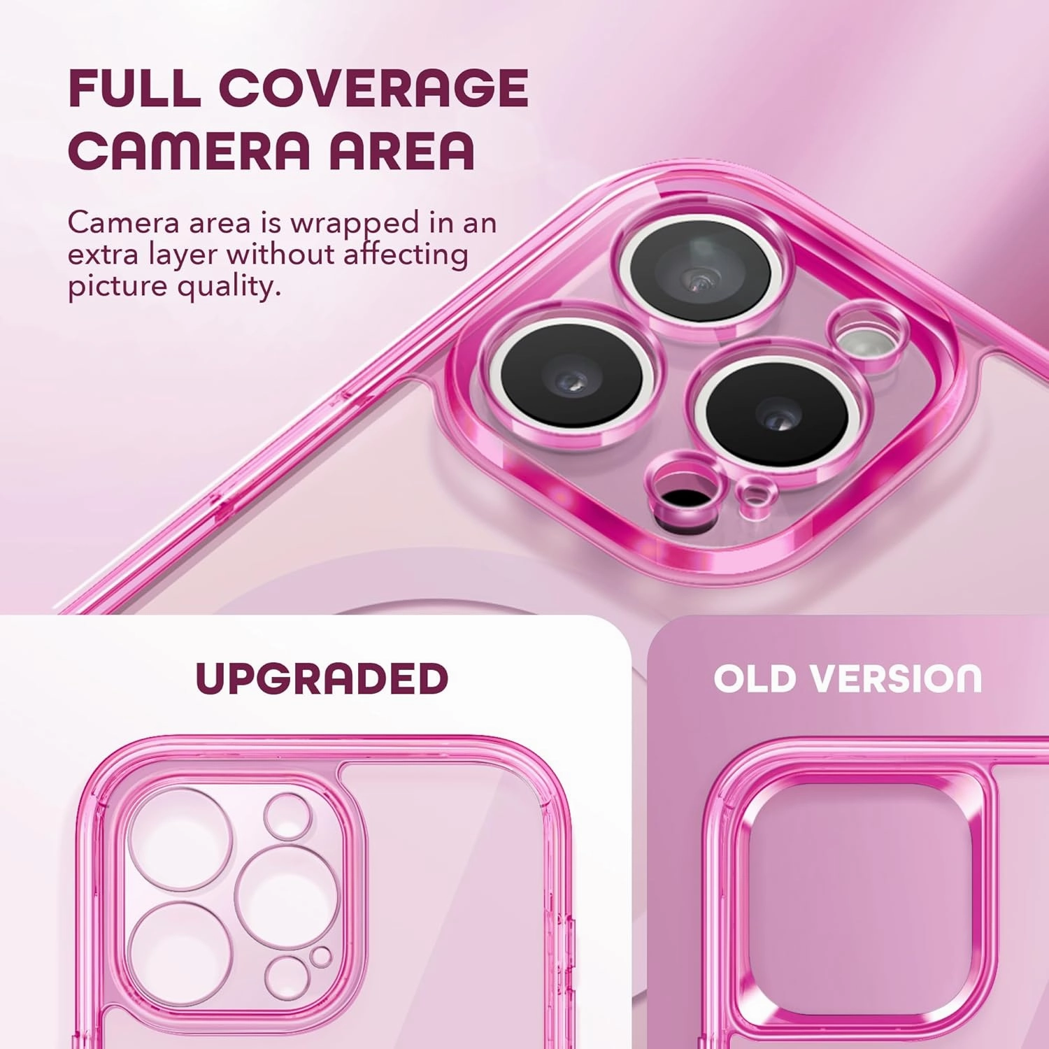 Magnetic for iPhone 15 Pro Max Case, Compatible with MagSafe, Built-in Privacy Screen Protector and Camera Protection, Anti Spy Full Body Dustproof Shockproof Hard Phone Case 6.7",Bright Pink