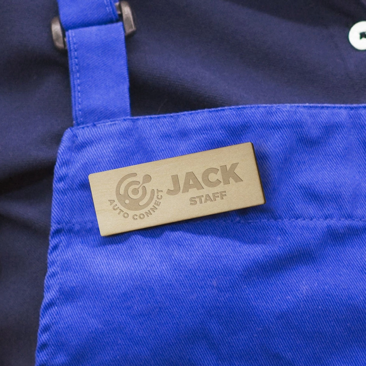 Magnetic Wooden Badge