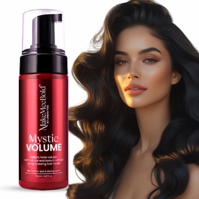 MakeMeeBold Mystic Volume (150 ml) | Hair Styling Foam | Volumizer for Fine Hair | Adds Bounce & Shine | Paraben-Free, Sulphate-Free, Vegan