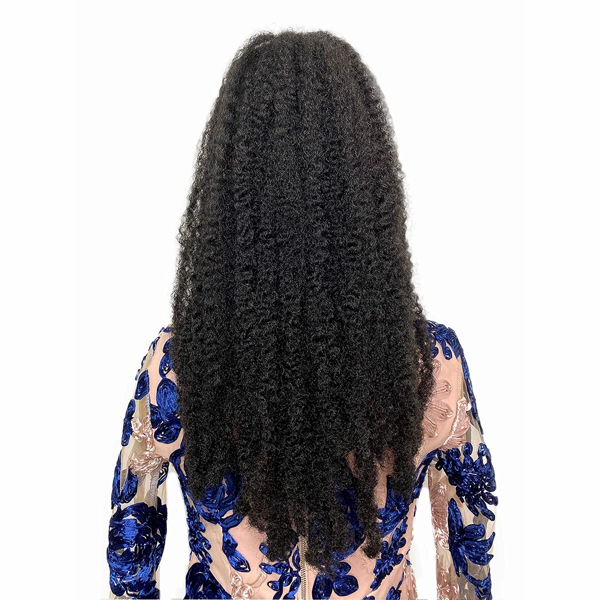 Marley Hair Ponytail Drawstring 18-inch Synthetic Braiding Hair Afro Kinky Ponytail for Black Women Quick Wrap Pony Jamaican Marley Twist Braid Drawstring Pony Tail Hair Piece(#1B, 18")