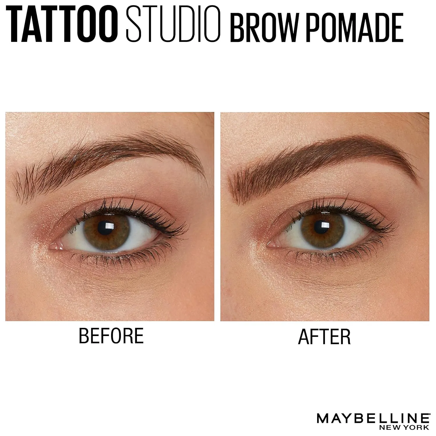 Maybelline New York Tattoostudio Brow Pomade Long Lasting, Buildable, Eyebrow Makeup, Auburn, 0.106 Ounce