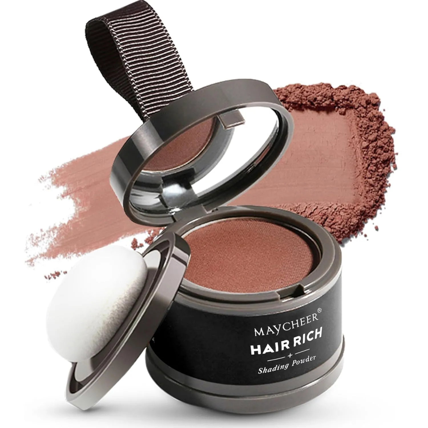 Maycheer Hairline Powder - Magic Root Cover Up - Hair Rich Hair Shadow - Gray Hair Coverage Touch Up Hair Powders for Women & Men (Rufous, 0.14 Ounce (Pack of 1))