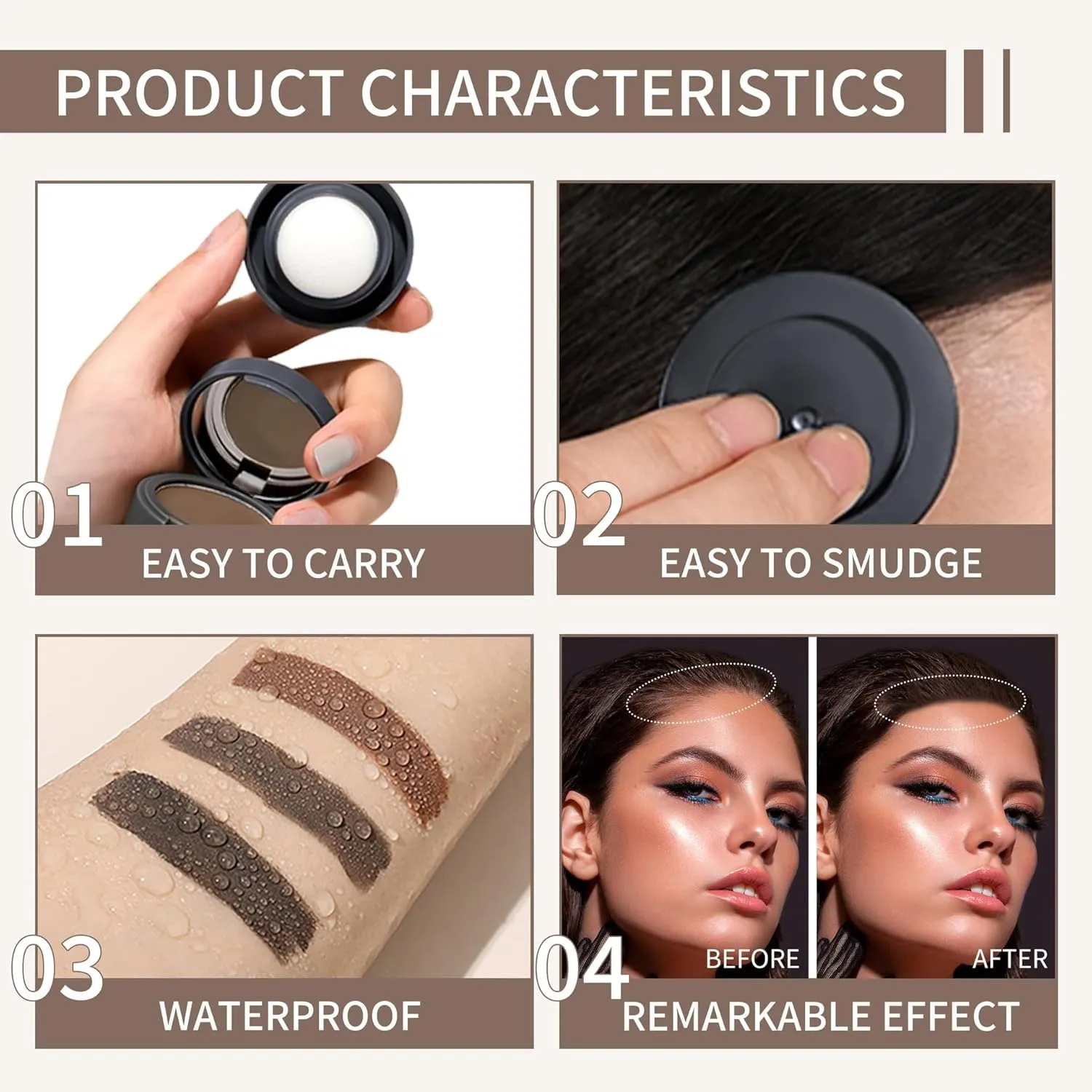 Maycheer Hairline Powder - Magic Root Cover Up - Hair Rich Hair Shadow - Gray Hair Coverage Touch Up Hair Powders for Women & Men (Rufous, 0.14 Ounce (Pack of 1))