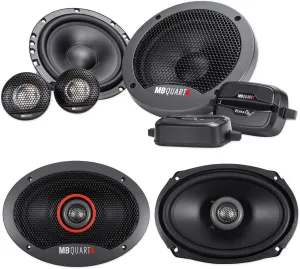 MB Quart Pair FSB216 6.5" 280 Watt Component Speakers (2) 6x9 Coaxial Speakers