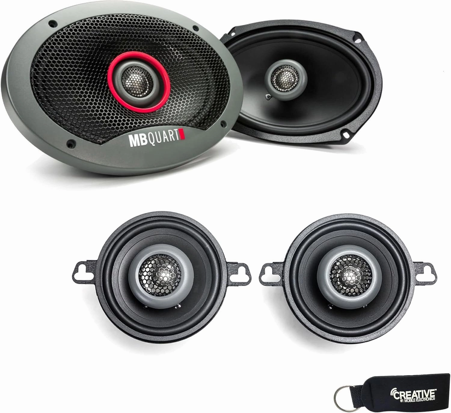 MB Quart - Pair of Formula FKB169 6x9 Coaxial Speakers and A Pair of Formula 3.5" Speakers FKB108