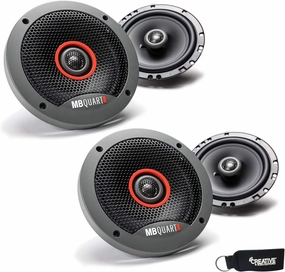 MB Quart - Two Pairs of Formula 6.5 Inch 2-Way Coaxial Car Speakers - FKB116