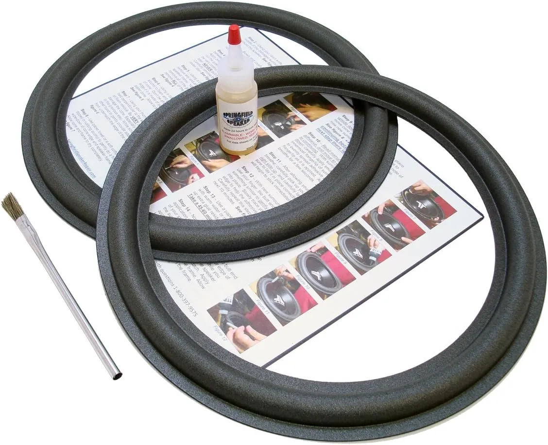 McIntosh 12" Speaker Foam Surround Edge Repair Kit - 2 Speaker Kit - Compatible with McIntosh 36001, MC-1, MC1, ML-1C, ML1C, ML-2C, ML2C, ML-2M, ML2M, ML-4, ML4, XR-16, XR16, Many More
