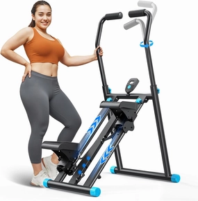 MERACH Stair Stepper for Home Gym Exercise, New Version Vertical Climber Machine for Full-Body Workout, Compact Folding Cardio Exercise Climber with Extended Step Range, Adjustable Handlebar & Pedals