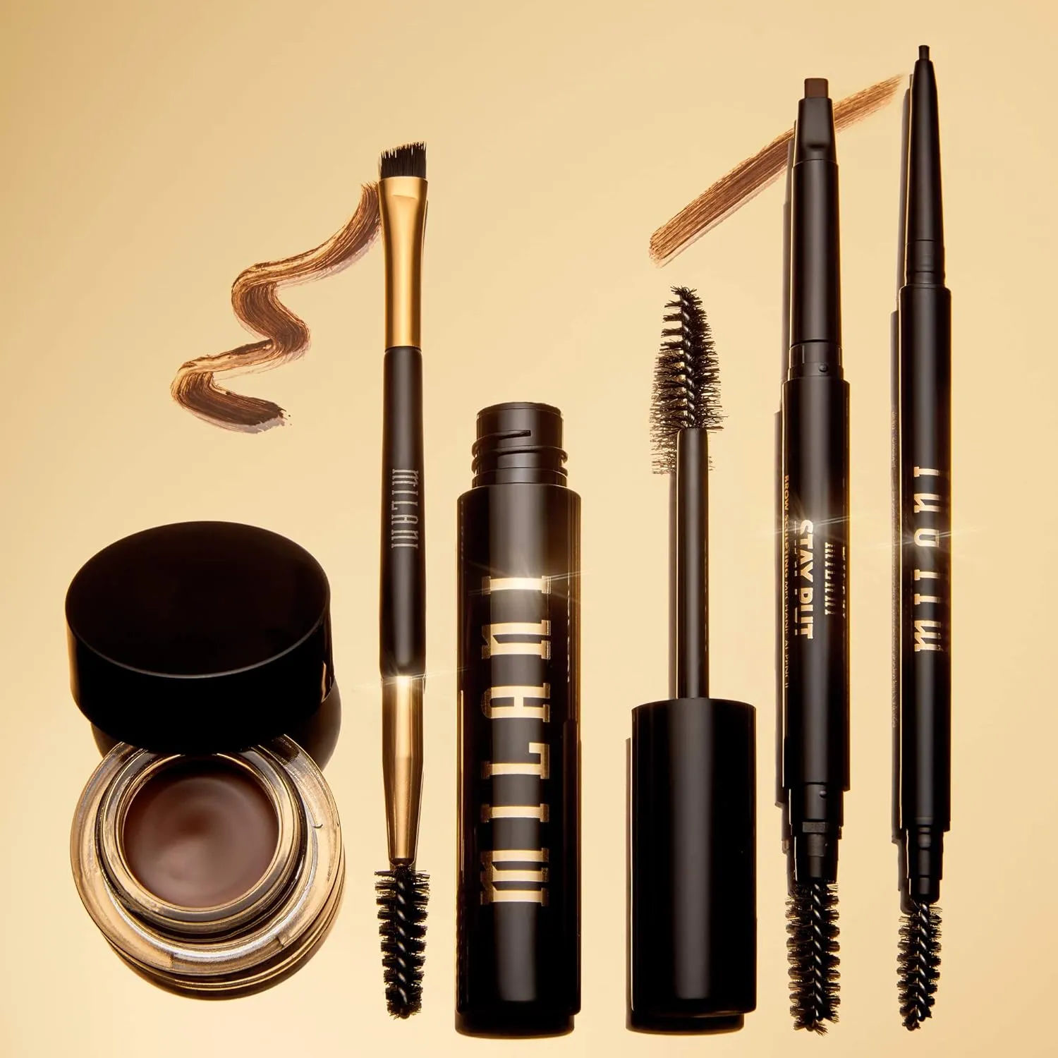 Milani Stay Put Brow Color - Chestnut (0.09 Ounce) Vegan, Cruelty-Free Eyebrow Color that Fills and Shapes Brows