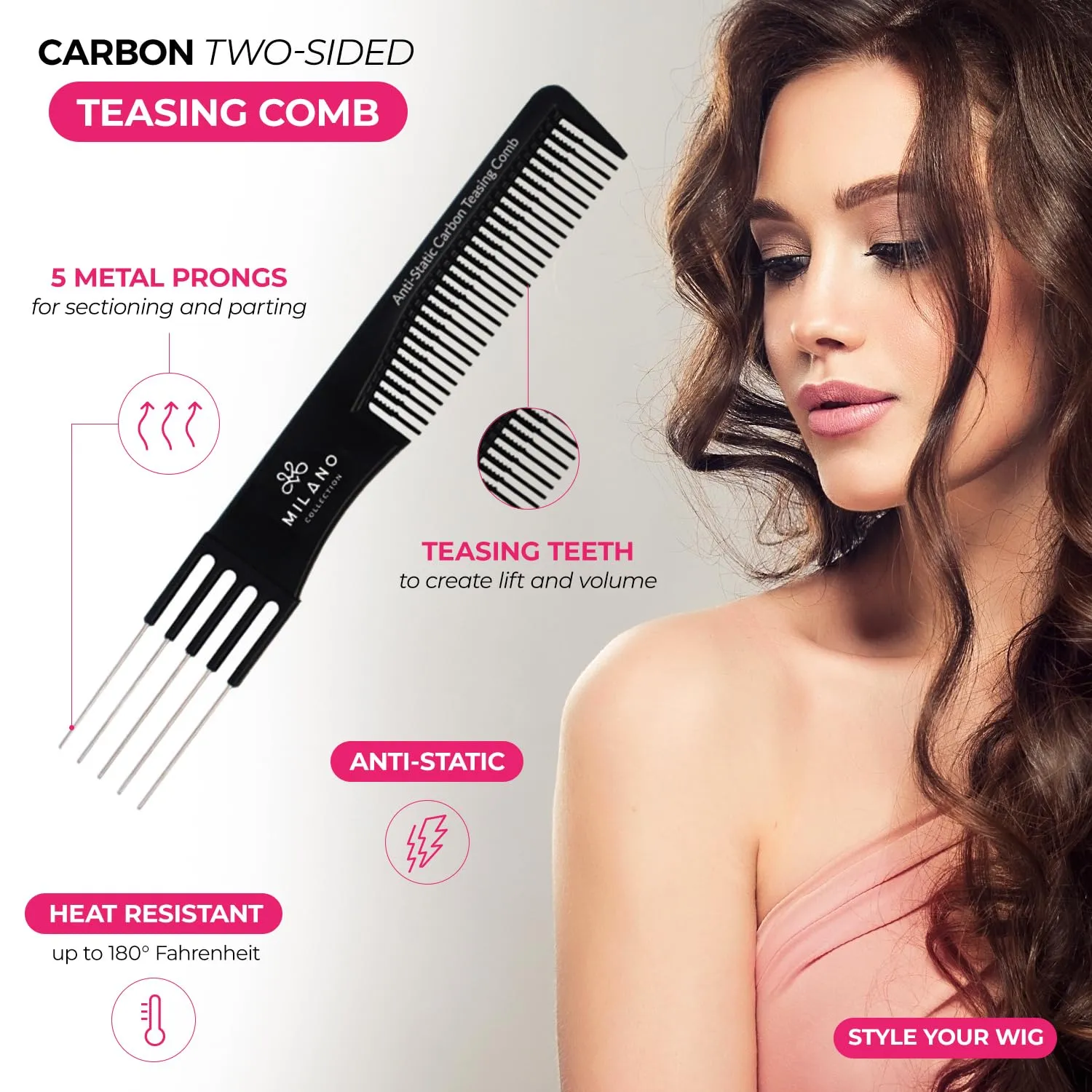 MILANO COLLECTION Scalp Illusion Kit- Lace WiGrip, Wig Makeup Knot Concealer Palette Plus Free Angled Brush and Teasing Comb (Nude)