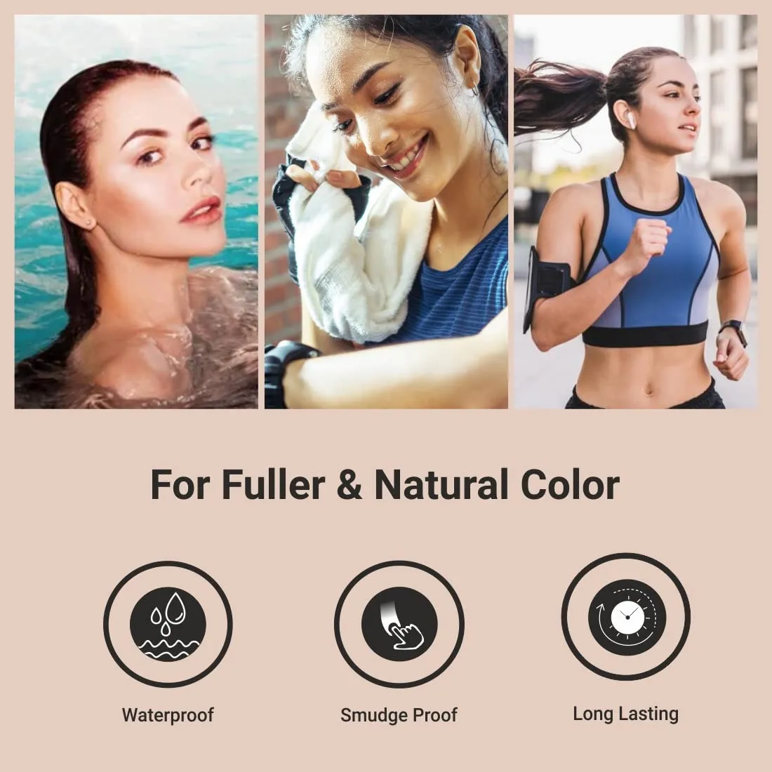 MinaiBrow Instant Hair Dye Kit Light Brown | 100% Grey Coverage Upto 30 Applications, Natural Spot Coloring Tinting Powder with Rose Water & Duo Angled Brush, Water & Smudge Proof