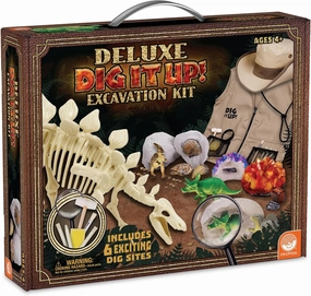 MindWare Dig It Up! Deluxe Dinosaur Excavation Kit - Ages 4  Dino Dig Kit - Includes Excavation Tools to Dig Out 8 Treasures