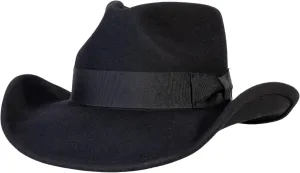 MIX BROWN Western Cowboy Hat for Men & Women 100% Wool Wide Brim Cowgirl Hats Outback Panama Rancher Felt Hat