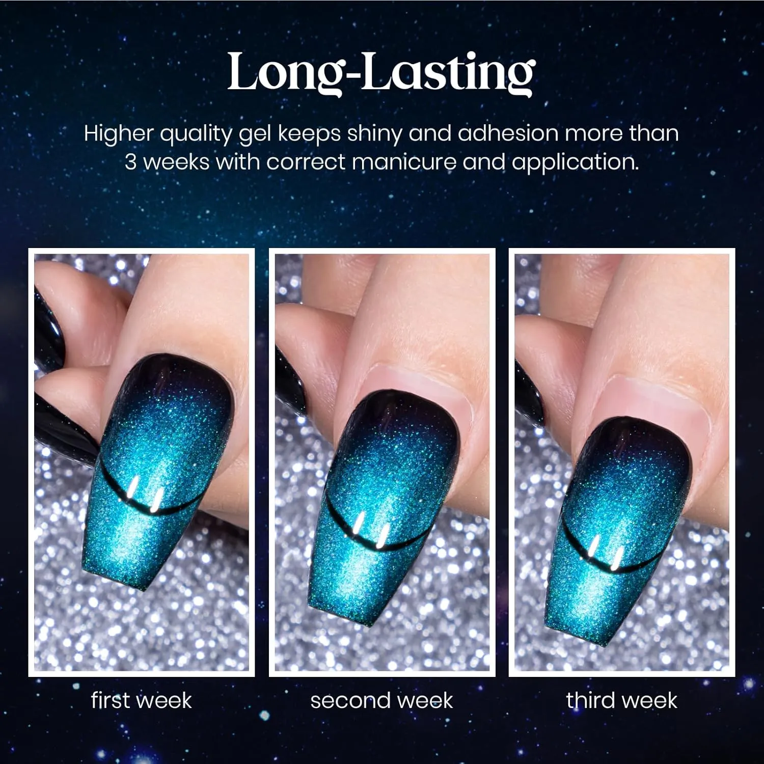 MIZHSE 8 Colors 9D Cat Eye Gel Nail Polish, Upgraded Magnetic Gel Polish Kit with Magnet Stick, Galaxy Chameleon Effect Silky Cat Eye Nail Polish Soak Off Nail Art Salon Manicure Home Ladies Gift