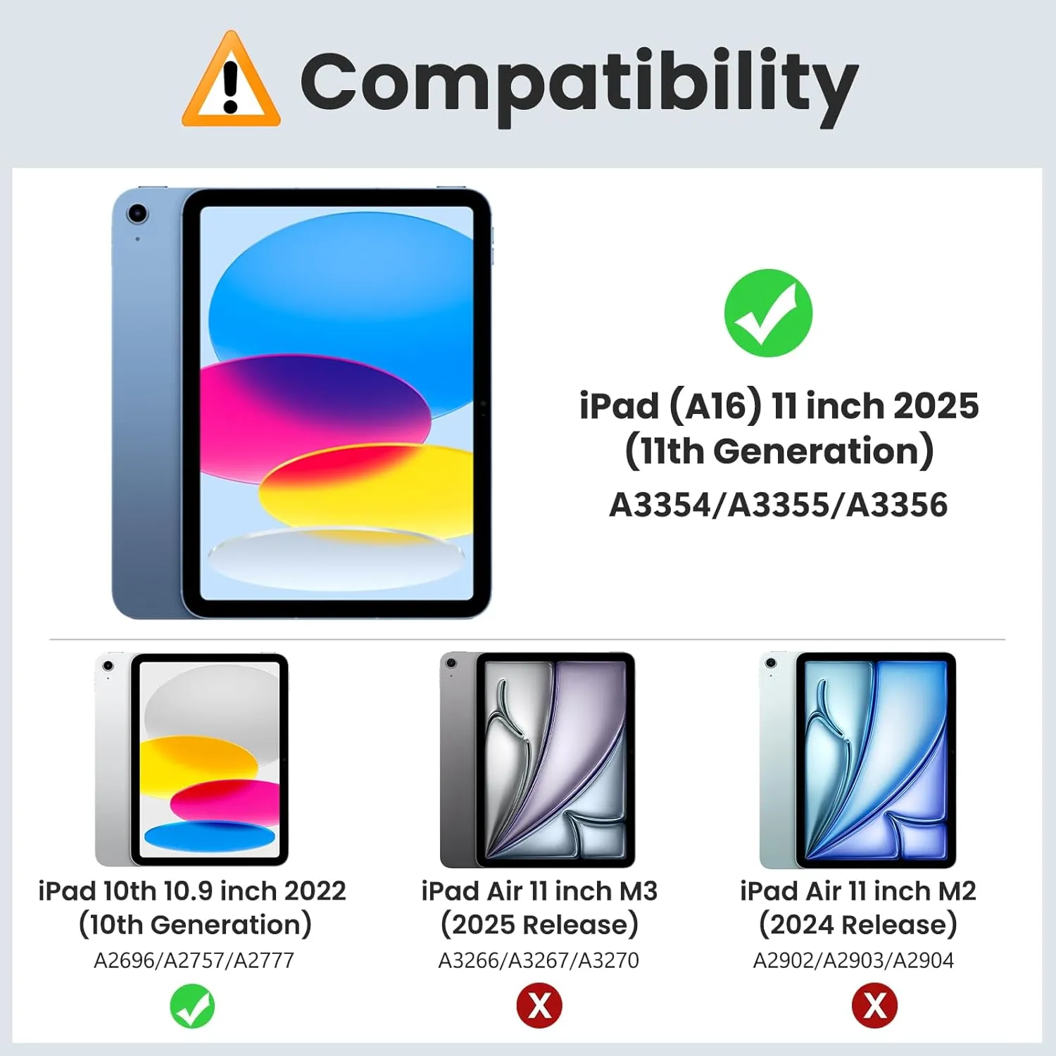 MoKo for iPad (A16) 11th Generation Case 11 Inch 2025, iPad 10th Generation Case 10.9 Inch 2022, Slim Stand Hard PC Translucent Back Shell Smart Cover, Support Touch ID, Auto Wake/Sleep, Blue Wave
