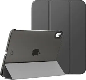 MoKo for iPad (A16) 11th Generation Case 11 Inch 2025, iPad 10th Generation Case 10.9 Inch 2022, Slim Stand Hard PC Translucent Back Shell Smart Cover, Support Touch ID, Auto Wake/Sleep,Space Gray