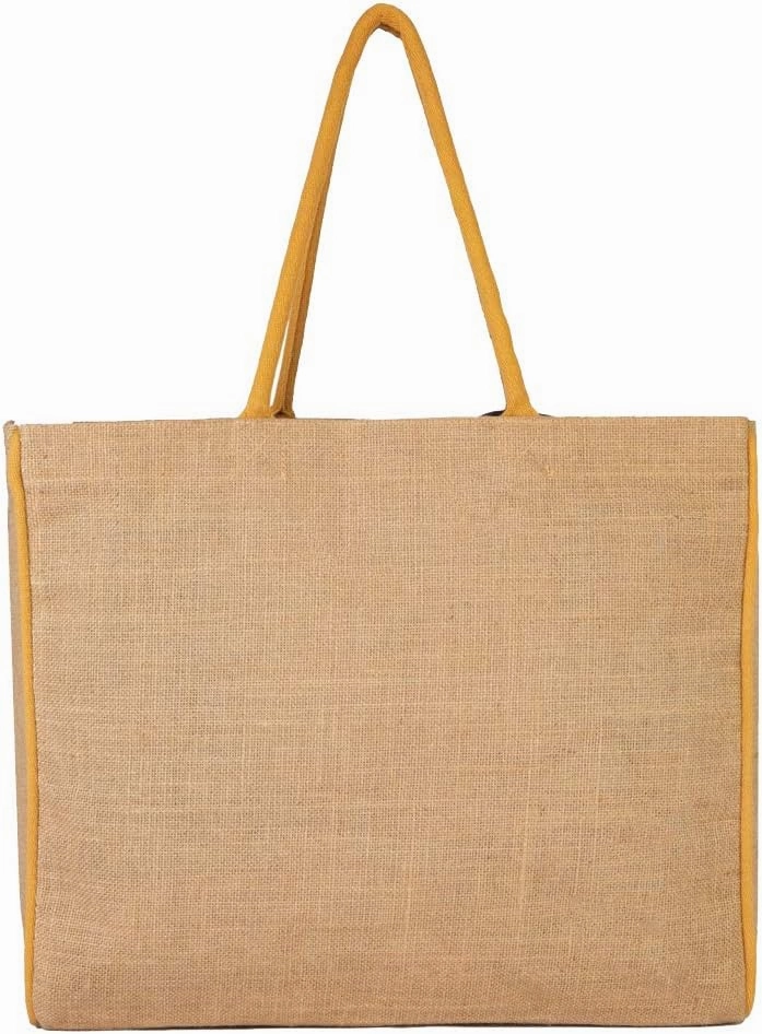 Mona B. Jute Burlap Grocery Tote Bag