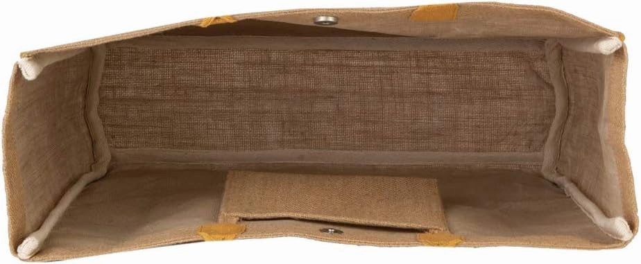 Mona B. Jute Burlap Grocery Tote Bag