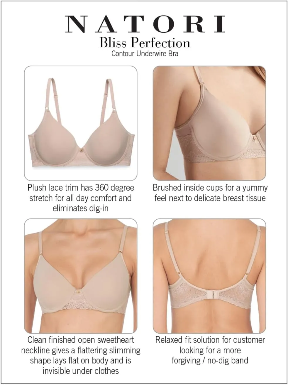 Natori Women's Bliss Perfection Contour Underwire Bra