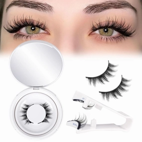 Natural Magnetic Eyelashes 5-9mm Reusable Lashes Kit Applicator No Glue Needed