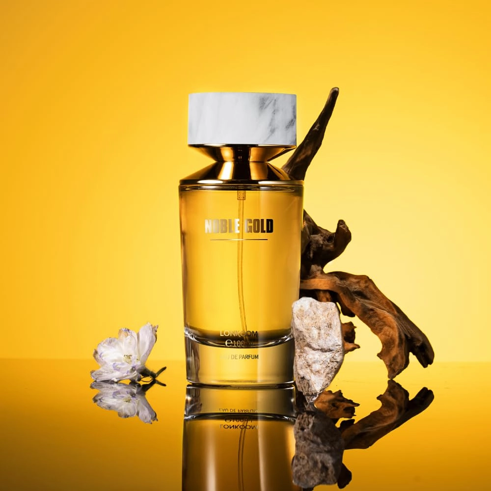 Noble Gold Perfume for Women, 3.4 fl oz/100ml Eau de Parfum Spray Long-Lasting Fragrance, Oriental Floral Notes of Almond, Praline, Red Berries, Iris, Violet, Vetiver, Moss, Tonka Bean