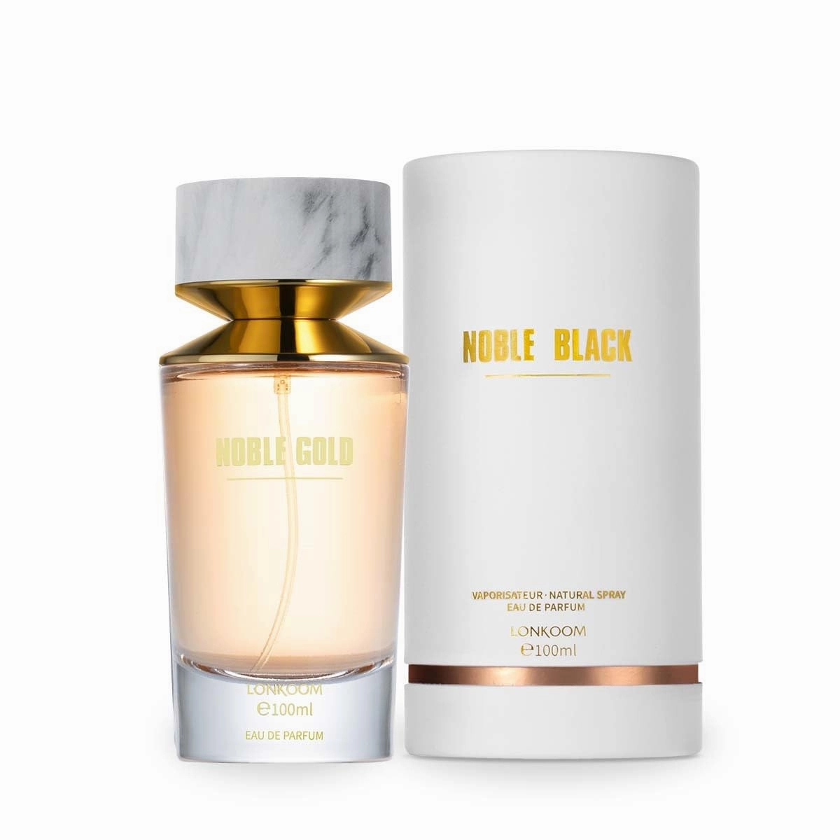 Noble Gold Perfume for Women, 3.4 fl oz/100ml Eau de Parfum Spray Long-Lasting Fragrance, Oriental Floral Notes of Almond, Praline, Red Berries, Iris, Violet, Vetiver, Moss, Tonka Bean