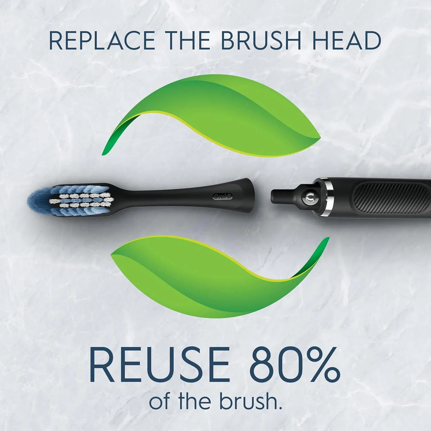 Oral-B Clic Toothbrush, Chrome White, with 1 Bonus Replacement Brush Head and Magnetic Toothbrush Holder