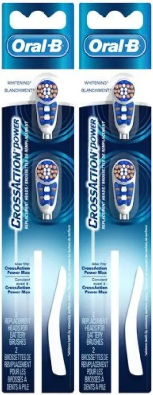 Oral B CrossAction Power Whitening Replacement Head-2 ct, 2 pk