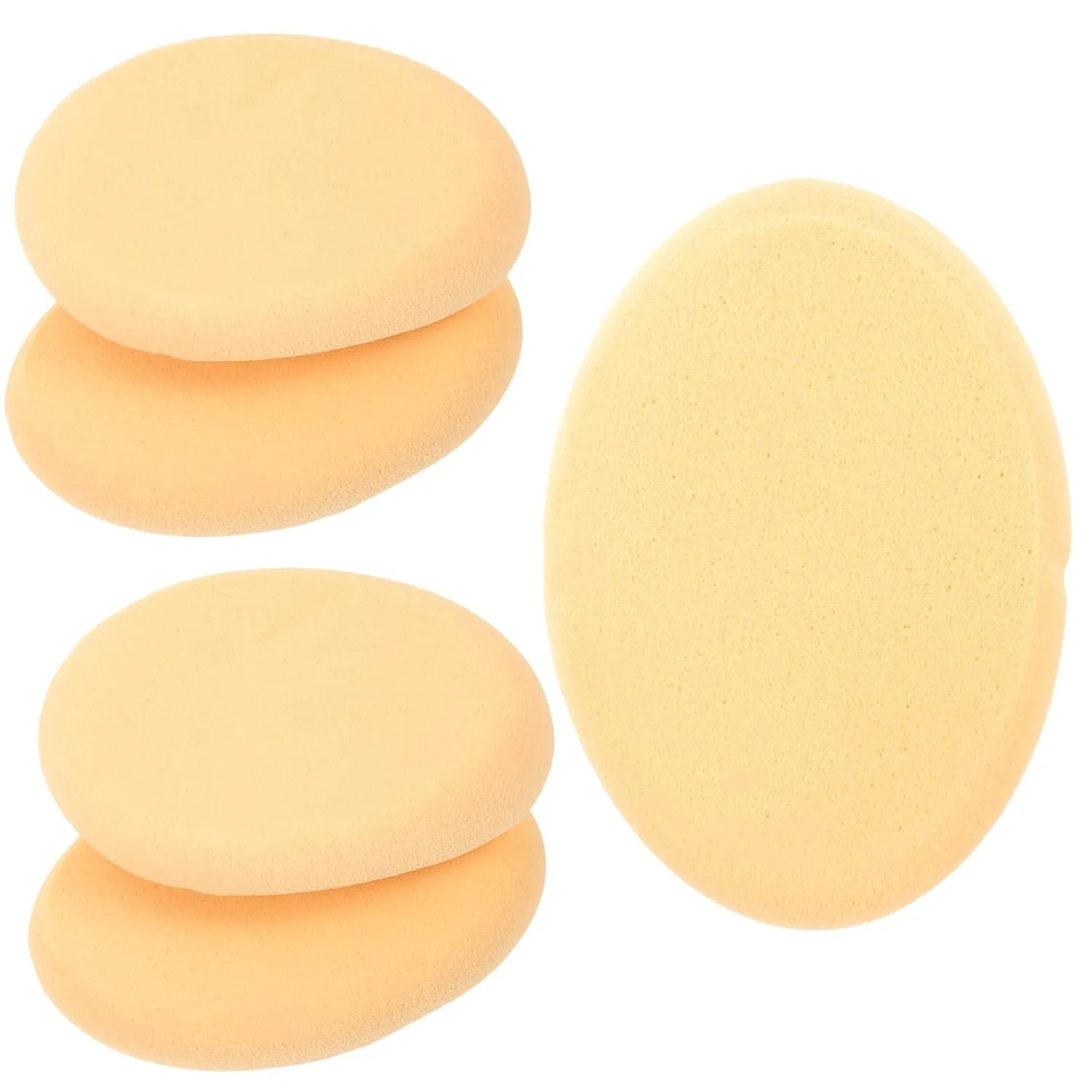 PartyKindom Facial Powder Puff Set 5pcs Makeup for Velvet Dry Wet Multipurpose Beauty Tool