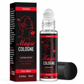 Perfume for Men-Compact Roll-On Oil-Based Mens Cologne, Perfume to Attract Women-Long Lasting & Boost Confidence & Charm, 0.34 oz (10 mL), Face