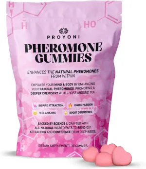 Pheromone Gummies - Enhances Your Natural Pheromones from Within - Become Irresistible, Inspire Attraction & Boost Confidence - Mixed Berry Flavor, 60 Count - 30 Day Supply
