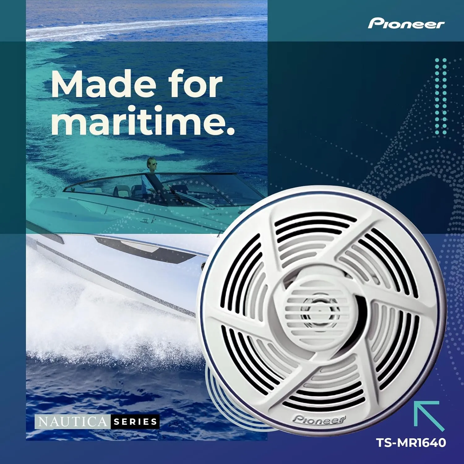 Pioneer Mobile TS-MR1640 6.5-Inch 2-Way Marine Speakers, gold, One Size