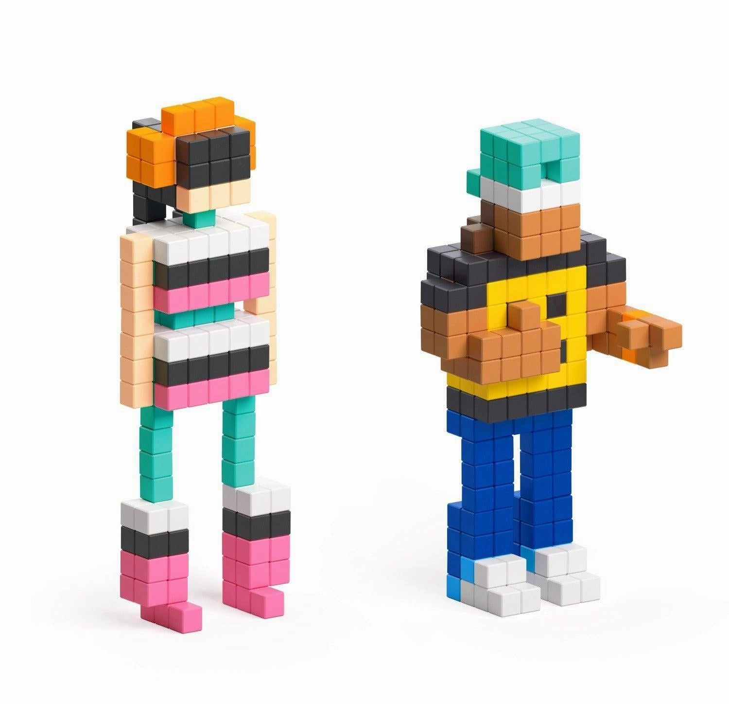 PIXIO-800 Magnetic Blocks in 16 Colors  Free App