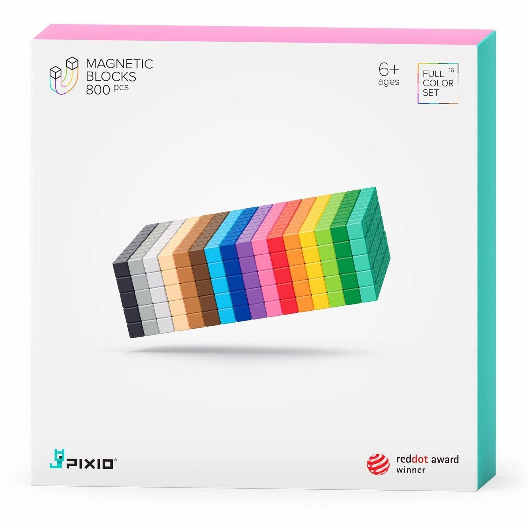 PIXIO-800 Magnetic Blocks in 16 Colors  Free App
