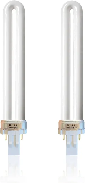 PL13-A-FFP 13W Type A Fluorescent Light Bulb with Magnetic Ballast,Replace for Ottlite Lamps Purchased Before 2008,T13330,5500K Bright Natural Daylight,GX23 Base,2Pack