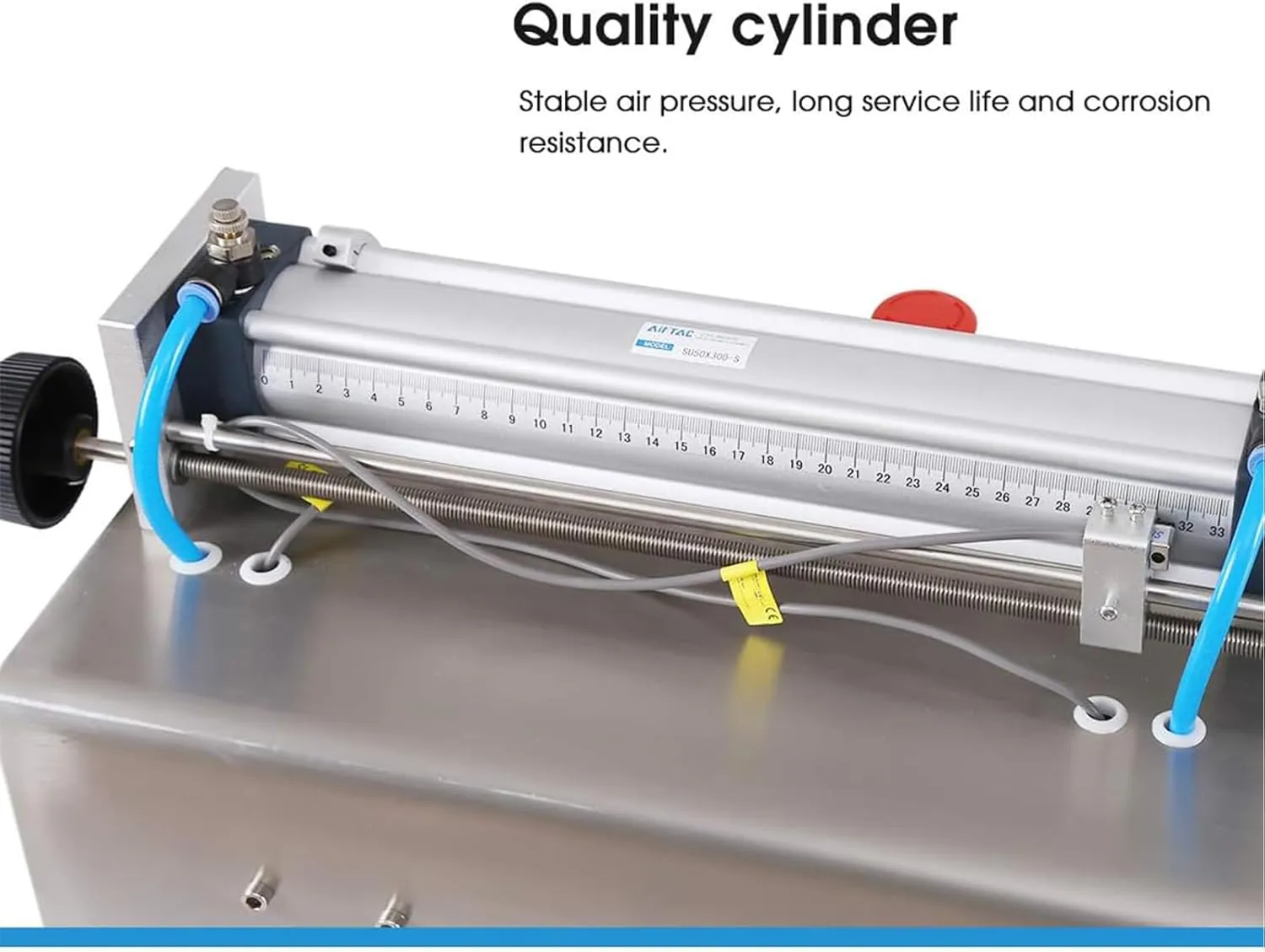 Pneumatic Liquid Quantitative Filling Machine, Semi-Automatic Liquid Filling Machine, Commercial and Home Use Suitable for Beverages, Water, Juice, Milk, Wine,50~500ml
