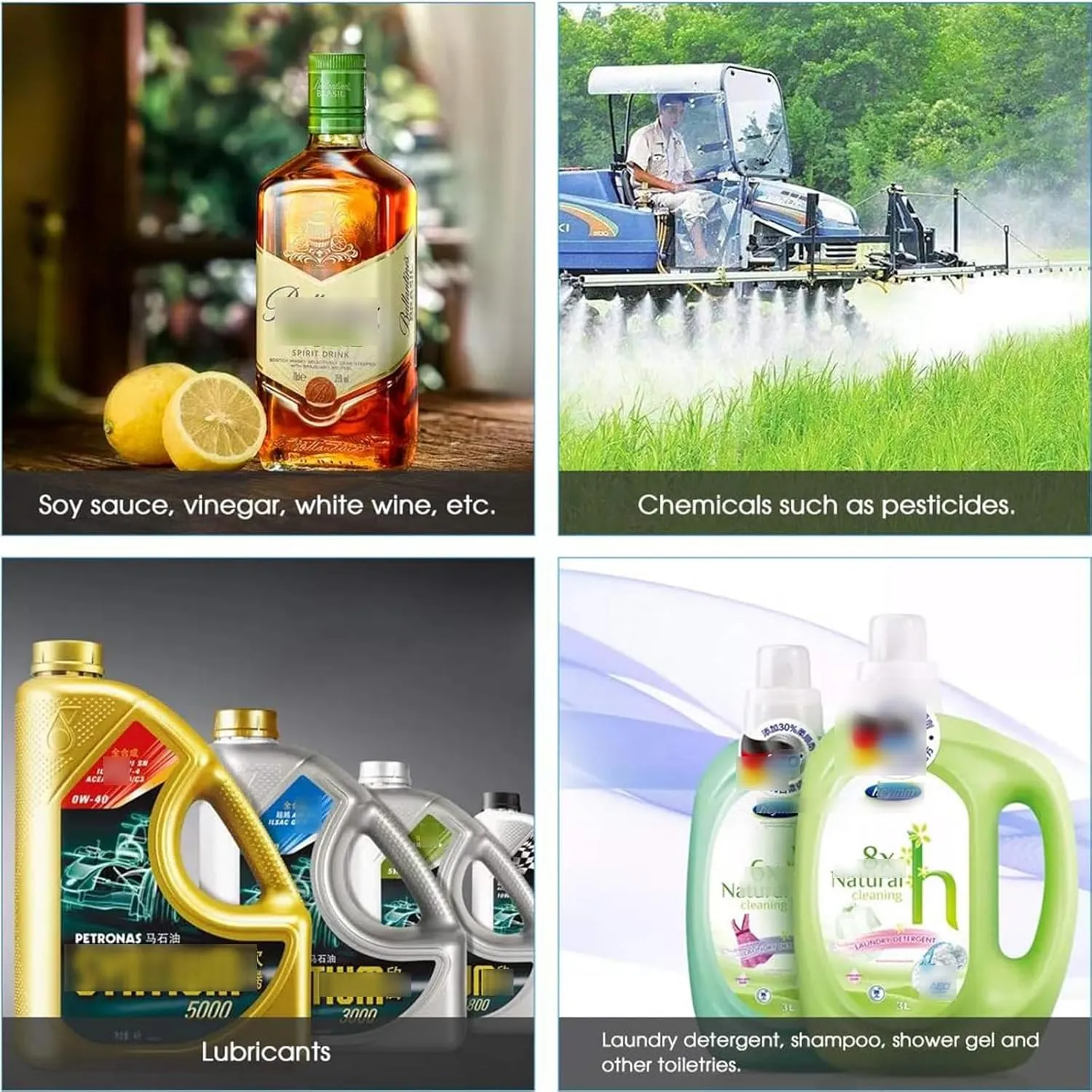 Pneumatic Liquid Quantitative Filling Machine Semi-Automatic Liquid Filling Machine is Suitable for Beverage Water, Juice, Milk, Alcohol, Stainless Steel,100~1000ML