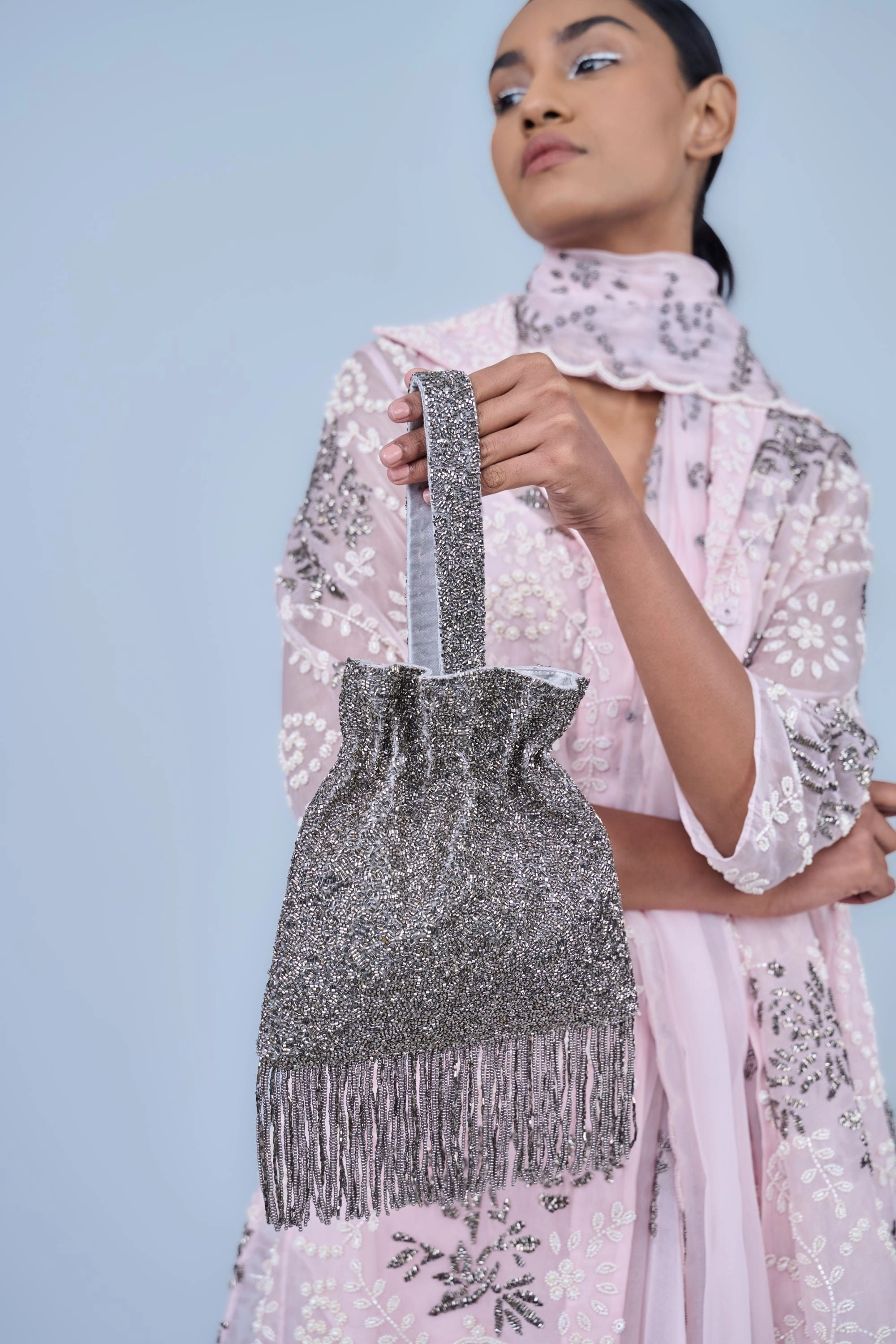 Powder Ec Slv Silk Organza Jacket