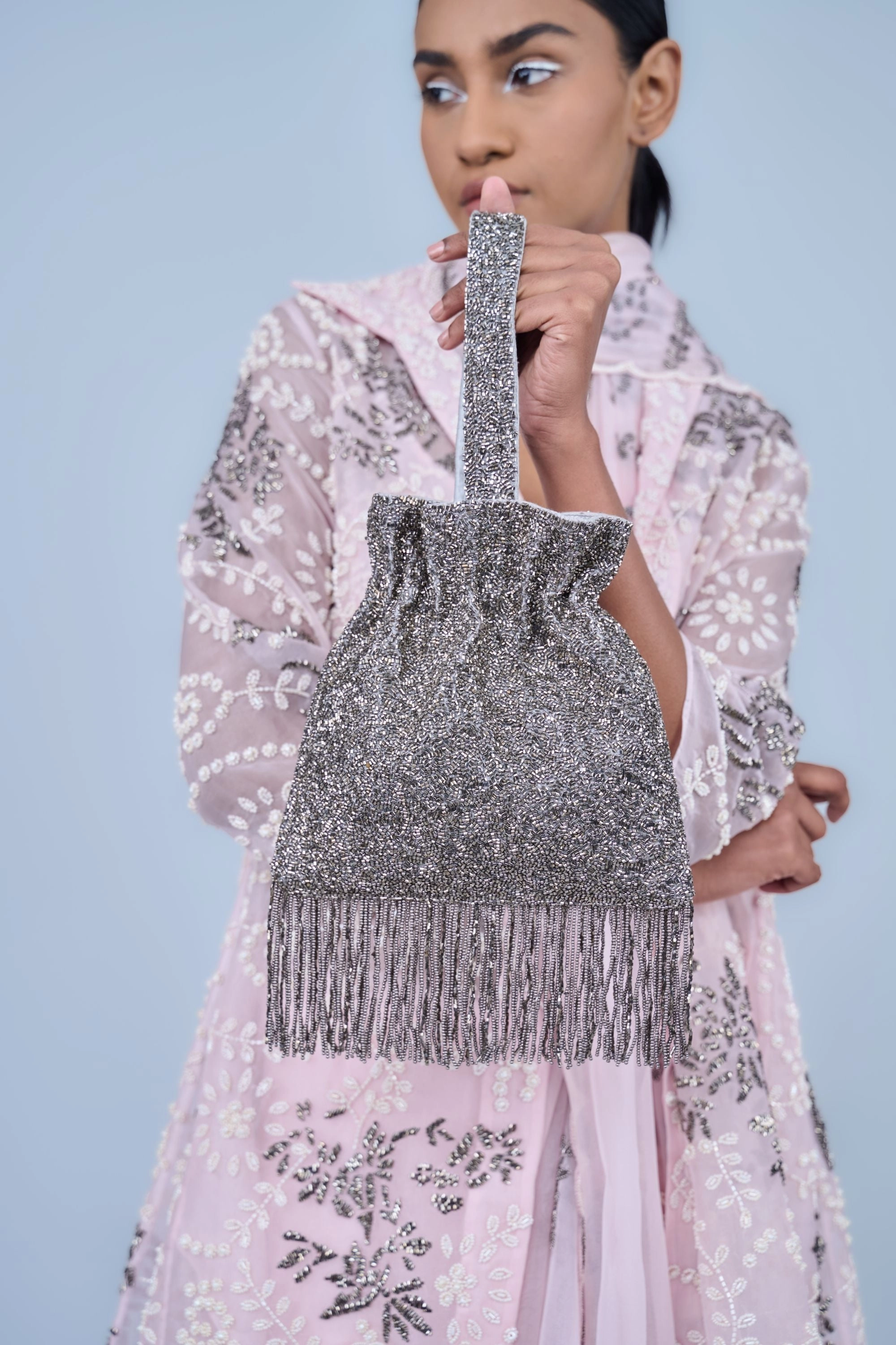 Powder Ec Slv Silk Organza Jacket