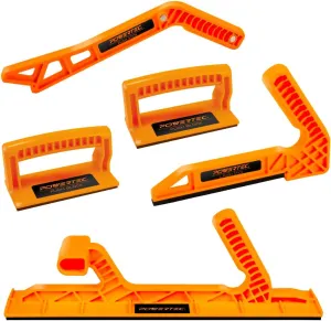 POWERTEC Push Stick & Push Block, L& Magnetic Push Stick Set Fits Table Saw, Router Table, Band Saw & Jointer, Ergonomic Handles w/Max Grip, Pusher Reduces Kickback & Increases Safety. 5PK (71510)