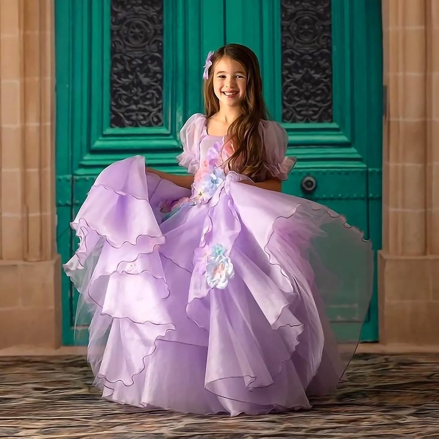 Princess Belle Dress up Halloween Fairy Costume for Toddler Girls, Special Occasion Dresses Birthday Party, Yellow