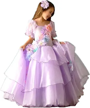 Princess Belle Dress up Halloween Fairy Costume for Toddler Girls, Special Occasion Dresses Birthday Party, Yellow