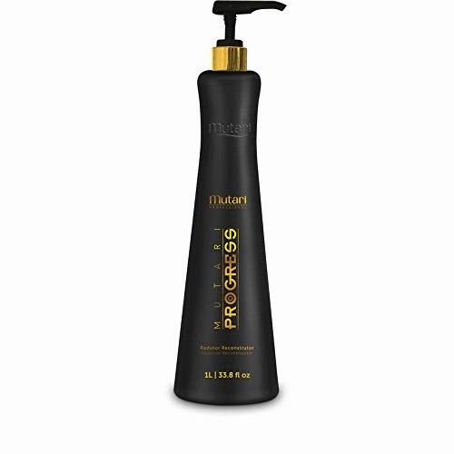 Progress Reductor Reconstructor 1L | Brazilian Keratin Treatment | Progressive Brush Hair Straightening | Smoothing System | Volume Reducer | 100% Straight | Frizzy Free