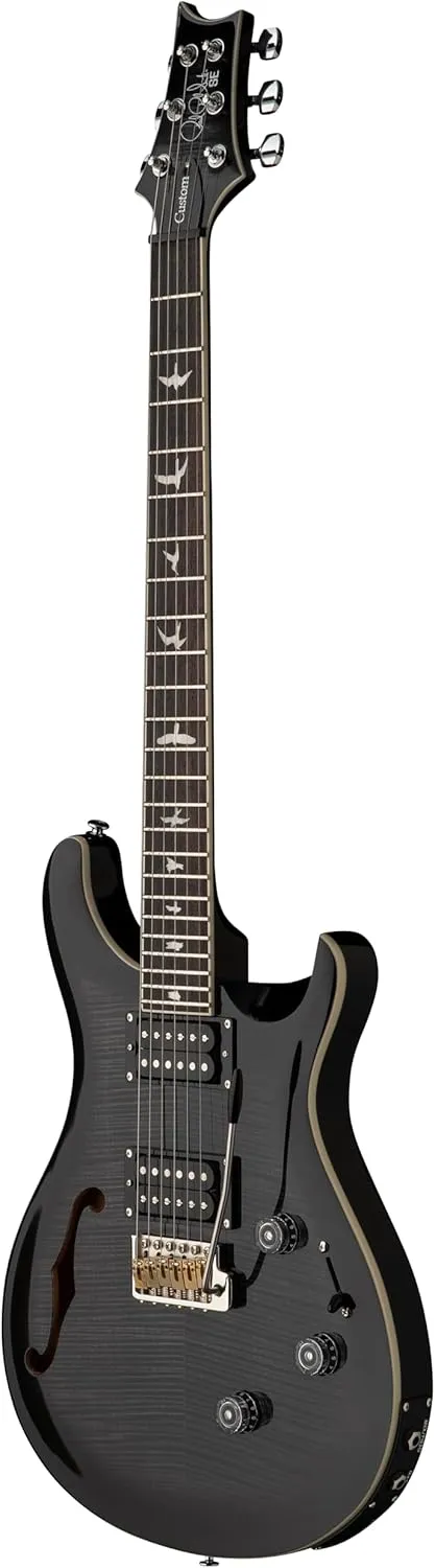 PRS SE Custom 24 Semi-Hollow Piezo, Charcoal Burst