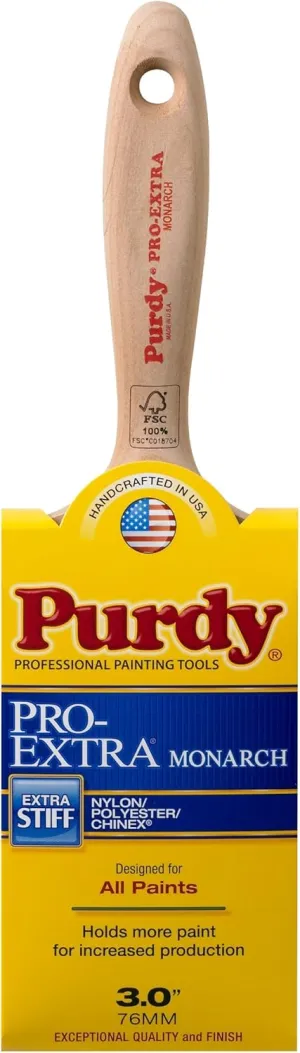 Purdy 144234730 Pro-Extra Monarch Flat Trim Paint Brush, 3 inch
