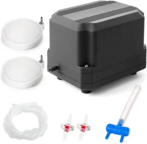 Quiet Air Pump 475GPH 30L/MIN 20W 4 Outlets Ajustable Airflow for Aquariums, Fish Tanks, Hydroponic Systems